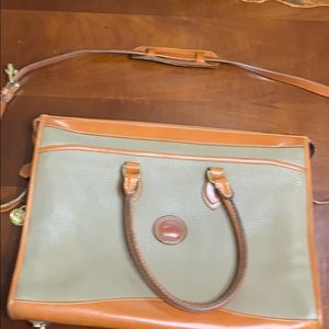 Dooney & Bourke Vintage Briefcase Cream & Brown
